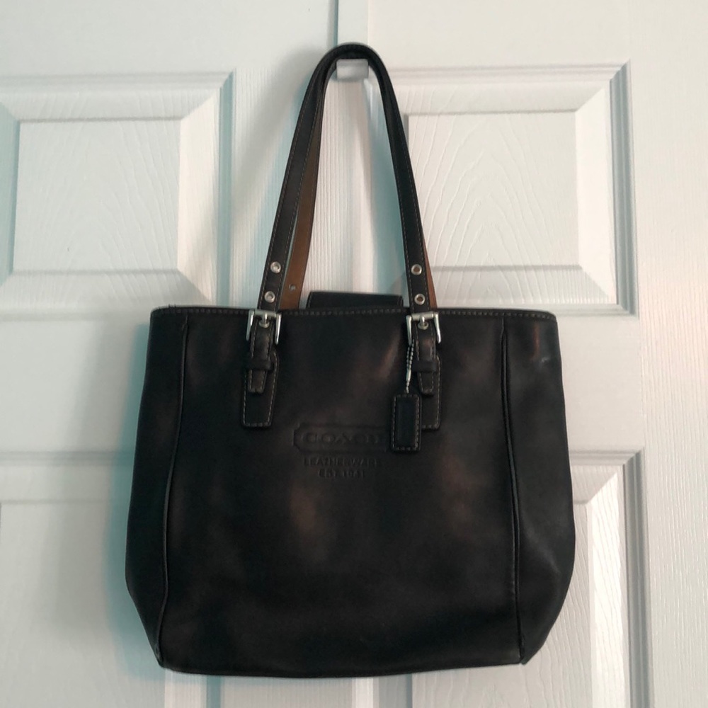 Coach Black Leather Pocketbook